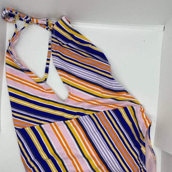 THE BIKINI LAB Beach Stripe Ultramarine OnePiece L - Picture 4 of 7